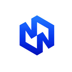 cube Letter N N Logo