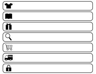 罫線枠フレーム02（見出し・タイトル・囲み罫などに活用できるショッピングアイコンセット）