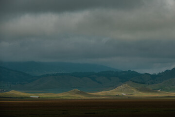 View of the Altai Mountains in the direction of Tyungur