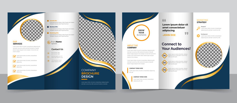 Creative corporate modern business trifold brochure template