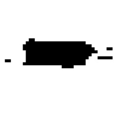 Puerto Rico map silhouette from black square pixels. Vector illustration.