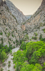 mountain gorge in Turkey in the Kemer region