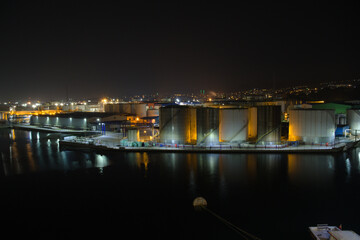 Port during night