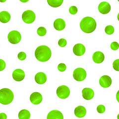 Abstract fashion grunge polka dots background. White seamless pattern with green textured circles. Template design for invitation, poster, card, flyer, banner, textile, fabric. Halftone card