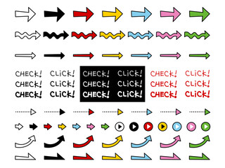 ７色７パターンの矢印セット