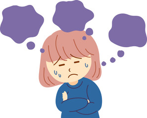 深く考える女性