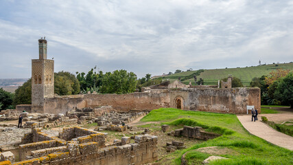 Rabat, Morocco &ndash; December 09, 2015 &ndash; View of the ruins of the medieval fortified Muslim necropolis of Chellah. The site, as part of the metropolitan Rabat, was granted World Heritage Status in 2012