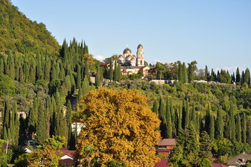 New Athos Monastery on the mountain
