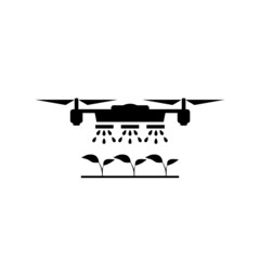 Cultivation drone icon isolated on white background