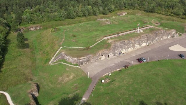 Vue a&eacute;rienne du Fort de Vaux, France, Verdun