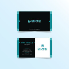 Modern Double-sided Creative and Clean Portrait landscape orientation Vector illustration Horizontal and vertical Business Card Template