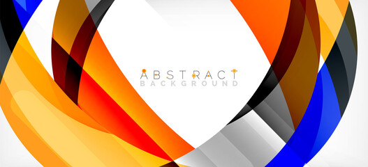 Color circle shapes, minimal geometric background. Trendy dynamic composition. Vector Illustration For Wallpaper, Banner, Background, Landing Page