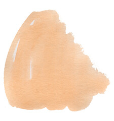 Hand drawn Abstract Watercolor Stain Isolated on White Background.