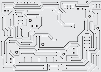 Circuit technology background with hi-tech digital data connection system