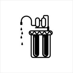 Water Purifier Icon, Water Filter Icon, Electronic Remover Of Undesirable Chemicals, Biological Contaminants, Suspended Solids, And Gases From Water
