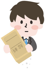 二頭身_お給料とオフィス男性