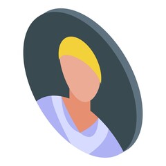 Man avatar icon isometric vector. Anonymous person. Online stranger