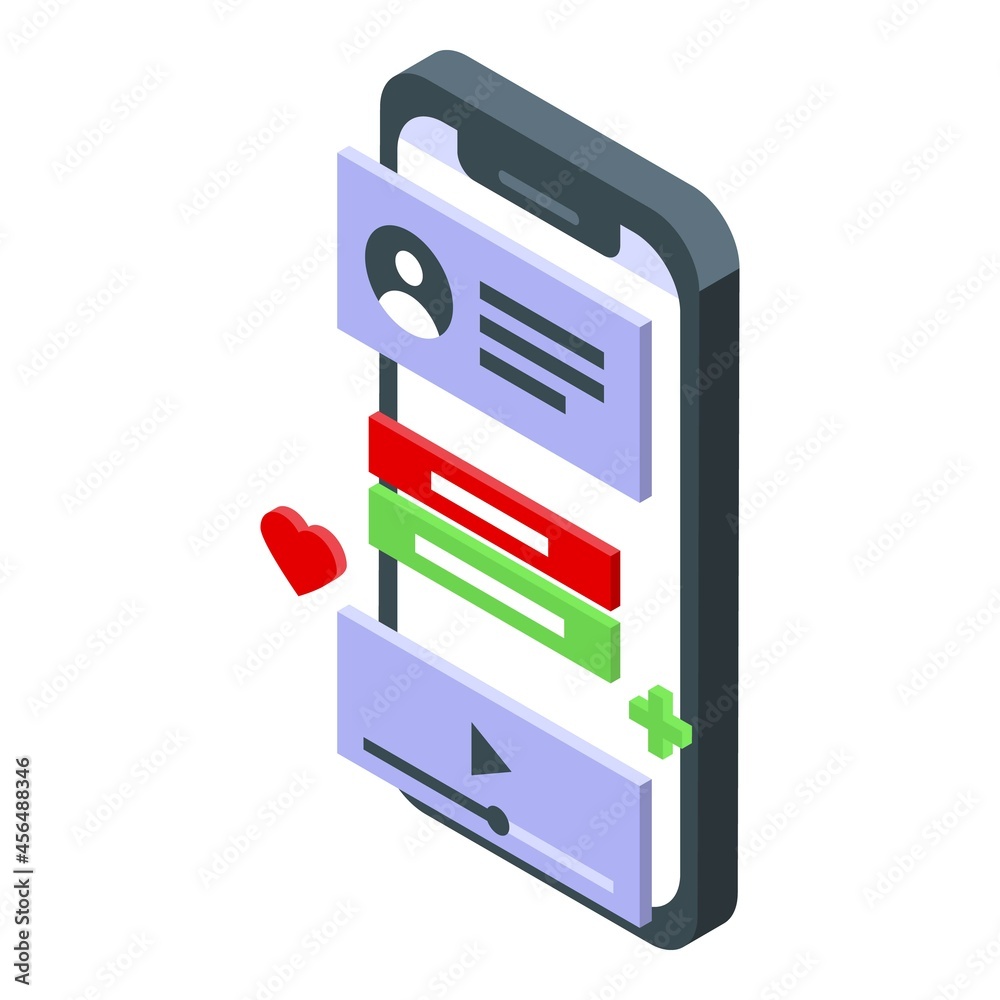 Poster smartphone api code icon isometric vector. web technology. software integration