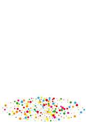 Fototapeta na wymiar Red Round Festive Background. Confetti Party Texture. Multicolored Blast Circle. Blue Colorful Dot Illustration.