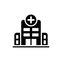 Obraz premium Hospital vector solid icon style illustration. Eps 10 file