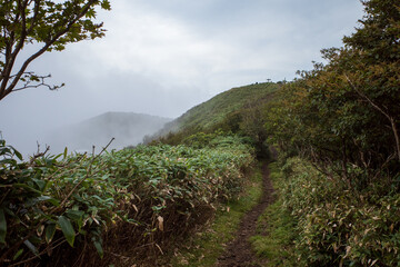 日本の岡山県の那岐山の美しい風景