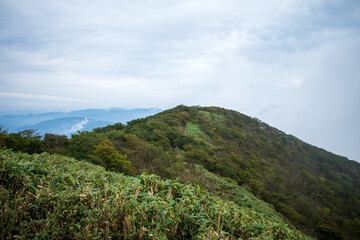 日本の岡山県の那岐山の美しい風景