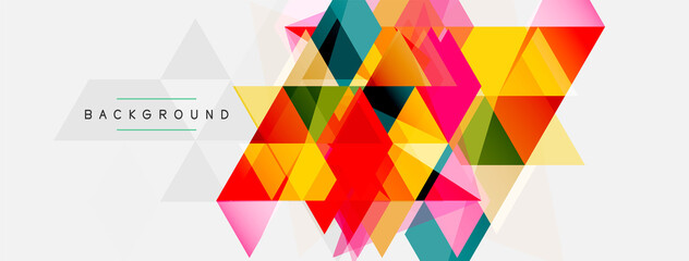 Mosaic triangles geometric background. Techno or business concept, pattern for wallpaper, banner, background, landing page