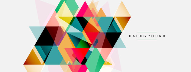 Mosaic triangles geometric background. Techno or business concept, pattern for wallpaper, banner, background, landing page