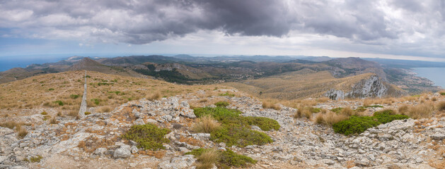 panoramica desde Puig de la Talaia Freda -Puig Morell-, 562m. parque natural de la serra de...
