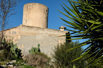 Fototapeta na wymiar molino d´en Gospet, Montuïri, Es Pla, Mallorca, balearic islands, Spain
