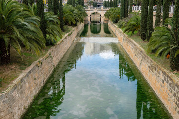 Fototapeta na wymiar torrente de Sa Riera, Palma, Mallorca, balearic islands, Spain
