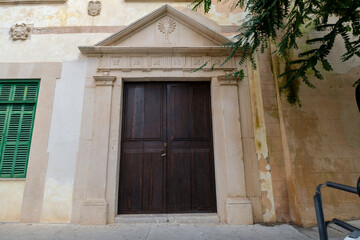portal de Sa Quartera, neoclasico, 1840-1844,  obra de llorenç Rovira, Felanitx, Mallorca, balearic islands, Spain