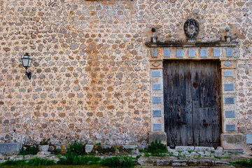 Can Fussimany, siglo XVI-XVII, portal principal, Deià, comarca de la Sierra de Tramontana, Mallorca, balearic islands, Spain