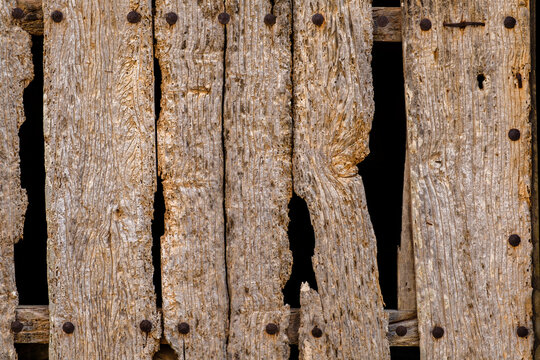 puerta de establo comida por termitas, Son Negre, Felanitx, Mallorca, balearic islands, Spain