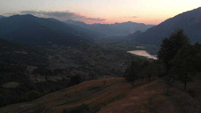 Sunset View at the Plav Village in Montenegro