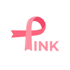 Breast Cancer Awareness month. Pink, minimalistic poster design. October is Cancer Awareness Month