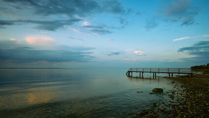 Foto Meer am Abend. Meereslandschaft. Meereslandschaft aufgenommen am Timendorferstrand, Ostsee.