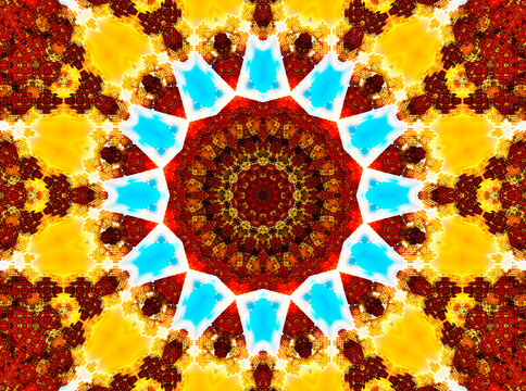 Glowing fiery oriental ornament, image for Buddhist mantra
