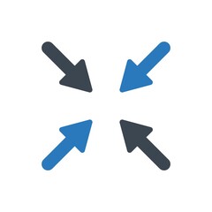 Arrow minimize icon