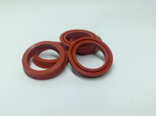 oil seal on white background center focus