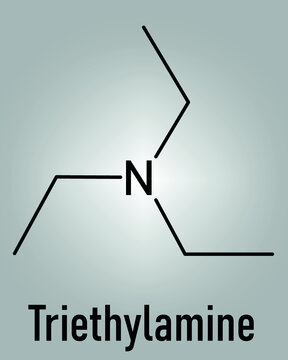 Triethylamine organic base molecule. Skeletal formula.