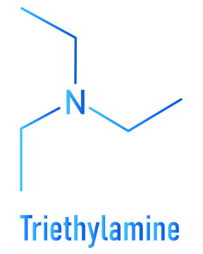Triethylamine organic base molecule. Skeletal formula.