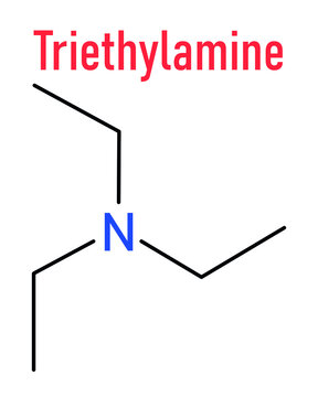Triethylamine organic base molecule. Skeletal formula.
