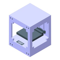 Bio science printer icon isometric vector. Medical engineering. Human bioprinting