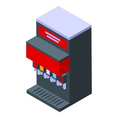 Soda drink machine icon isometric vector. Water bottle. Coffee cocktail