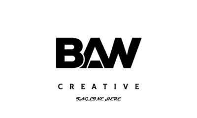 BAW creative three latter logo design
