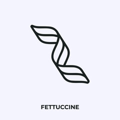 Fototapeta premium fettuccine icon vector. Linear style sign for mobile concept and web design. fettuccine symbol illustration. Pixel vector graphics - Vector.