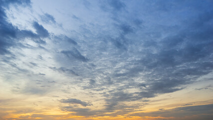 Naklejka na ściany i meble sky in the morning before sunrise with clouds.