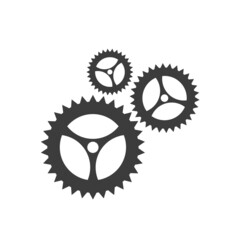 Settings icon. Black gears. Functions symbol. Cog wheels vector illustration