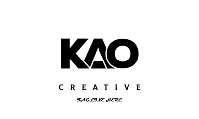 KAO creative three latter logo design